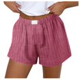 thumbnail image 2 of 2025 Shorts pour Femmes Mignons Doux Shorts de Bain Femmes Shorts Boxeur à Rayures Imprimées Shorts pour Femmes Décontractés Shorts à Cordon pour Femmes Robe Courte d'Été Décontractée pour Femmes Shorts pour Femmes Grande Taille, 2 of 5