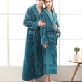 thumbnail image 4 of AherBiu Bath Robes Female Fleece Warm Winter Party Bathrobes Plush Soft Full Length Robe with Pockets, 4 of 6