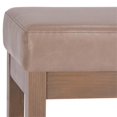 thumbnail image 4 of Pemberly Row 27" Contemporary Footstool Ottoman Bench in Ash Blonde Faux Leather, 4 of 5