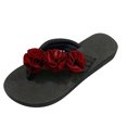 thumbnail image 2 of Dvkptbk Sandales Femmes Mode Chaussures pour Femmes Décontractées Bout Rond Talon Compensé Pantoufles Florales Sandales de Plage Chaussures pour Femmes, 2 of 4