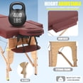 thumbnail image 4 of BestMassage Massage Table Massage Bed Height Adjustable 73 Inch Portable 2 WCarry Case Face, Burgundy, 4 of 7