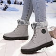 thumbnail image 4 of Mepaouo Bottes d'Hiver pour Femmes à la Cheville, Imperméables, à Lacets, Bottillons de Randonnée Antidérapants, Chaussures de Marche d'Extérieur, 4 of 7