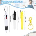 thumbnail image 2 of Uxcell Mini Highlighter Pen Set for Badge with Clip Yellow, 2 of 7