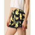 thumbnail image 4 of INSPIRE CHIC Women's Floral Printed Lace Trim Elastic Waist Shorts, 4 of 6