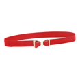 thumbnail image 3 of Ceinture Fine pour Femmes, Taille Extensible, Ceintures Élastiques avec Boucle Nœud, Rouge, 3 of 8