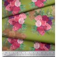 thumbnail image 3 of Soimoi Blue Heavy Canvas Fabric Floral Art Geometric Printed Fabric 1 Yard 58 Inch Wide, 3 of 3