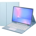 thumbnail image 1 of Touch Keyboard Case for Samsung Galaxy Tab S10 FE/ S9 FE 5G 10.9 Inch/Tab S9 11 Inch, with Pencil Holder - Magnetically Detachable Touch Bluetooth Keyboard, 1 of 7