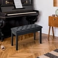 thumbnail image 4 of HOMCOM Banc de Rangement Rembourré 30 Pouces pour Piano Siège Clavier en Cuir Synthétique (Noir), 4 of 10