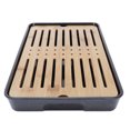 thumbnail image 4 of TOPINCN Serving Tray, Teapot Mat Tea Accessories Bamboo Panel Durable Melamine Base For Home Office, 4 of 8