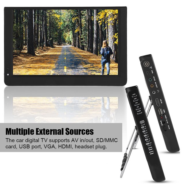 Digital TV, Color Screen ATV UHF VHF Car Digital TV Stereo US Plug 110-220V For Outdoor