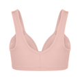 thumbnail image 4 of CHUANK Front-Closure Wireless Leisure Bra - Comfortable Plus Size Bras For Women Purple L, 4 of 9