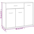 thumbnail image 4 of vidaXL Sideboard Sonoma Oak 88x30x70 cm Engineered Wood, 4 of 5