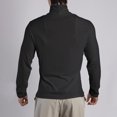 thumbnail image 4 of LUOGENLI Male T-shirts for Mens Men's High Neck T Shirt Pleated Textured Loose Long Sleeved Inner Bottom Shirt Men's Stretch Solid Color High Neck Tops Black XL, 4 of 5