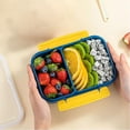 thumbnail image 1 of Jpxdew Leakproof Food Container,Meal Prep Storage,3-Compartment Bento Box,8.85x6.29x2.75in, 1 of 6