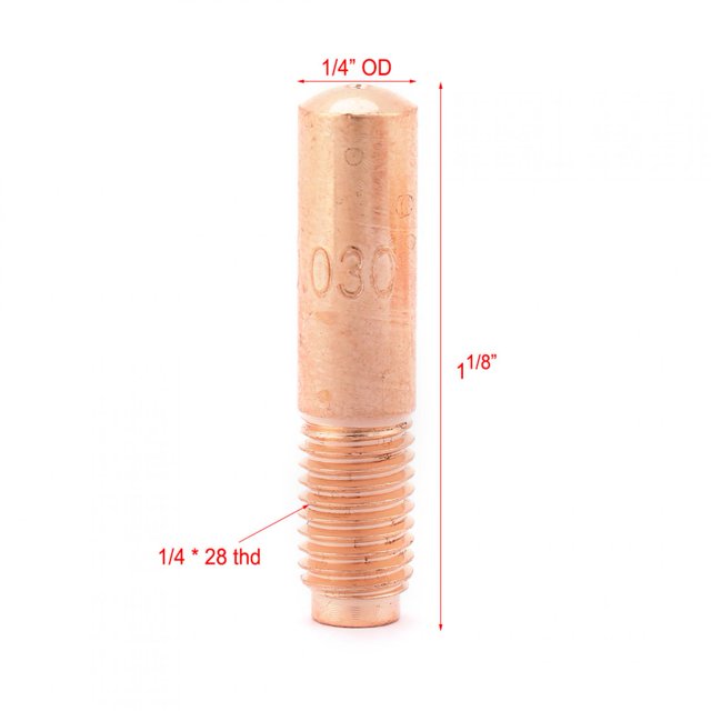 MIG Tips, 10pcs MIG Welding Contacts Tips 030inch 0.8MM Welding Tips Welder Parts MIG Welder Tips MIG Welding Accessory for 000067