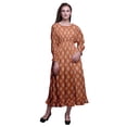thumbnail image 1 of Bimba Robe de Plage Longue Maxi d'Été Bohème Gitane Imprimée à Smocks pour Femmes - Grand, 1 of 5