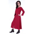 thumbnail image 4 of Moomaya Robe Maxi à Manches Longues, Longue, Boutonnée, Unie, Décontractée, Fendue, 4 of 6