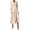 beige, variant on Women Formal Maxi Satin Dress Long Puff Sleeve Deep V-Neck Empire Waist Dress Evening Party Cocktail Dress Wine Red XL