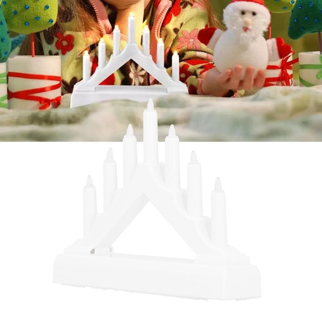 Lampe à Bougie LED Mini Pont Forme Veilleuse pour les Festivals Décoration de Fête de Noël