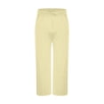 thumbnail image 4 of Erwazi Sweatpants for Men Wide Leg Drawstring Elastic Waist Open Bottom Athletic Pants Solid Casual Comfy Running Trousers with Pockets, 4 of 6