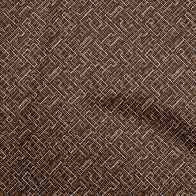 oneOone Velvet Brown Fabric Abstract Sewing Craft Projects Fabric Prints By Yard 58 Inch Wide