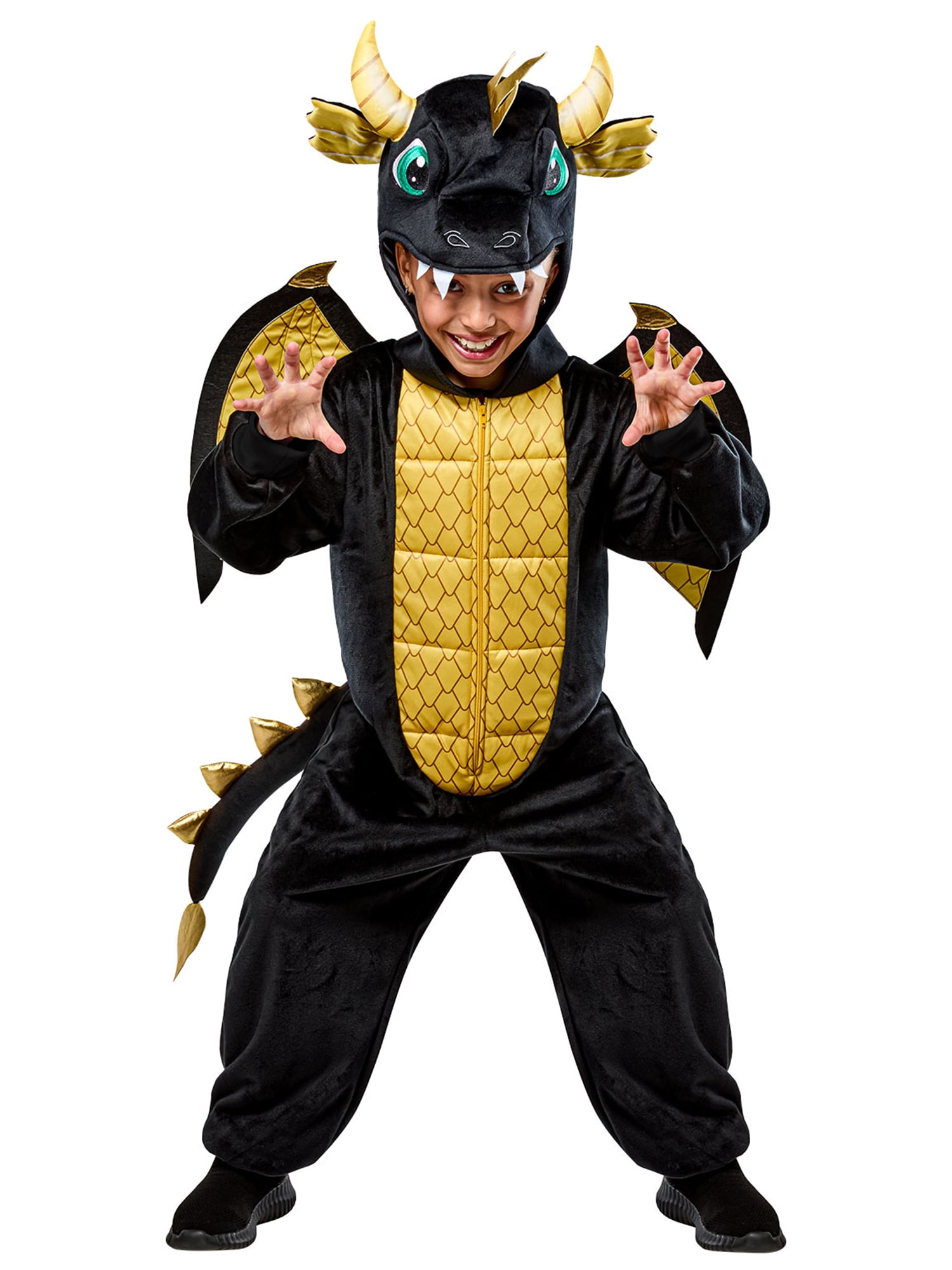 Costume Tout-Confort de Dragon Noir pour Enfants par Rubies, Unisexe