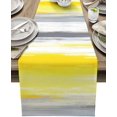 thumbnail image 1 of Store Yellow Gray Cotton Linen Table Runner Dresser Scarves,Abstract Ombre Yellow Gray Table Runners for Dinning Table,Farmhouse Kitchen Decor,Holiday Dinner Decoration-13x120 Inch, 1 of 8