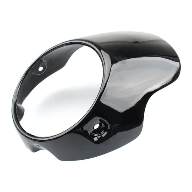 jinwen 7" Carénage de Phare de Moto Noir Rétro Accessoires de Course Lisse