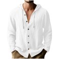thumbnail image 1 of RXMEKW Cardigan à Capuche Uni pour Hommes avec devant à Boutons et Manches Longues, 1 of 8