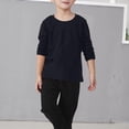 thumbnail image 2 of T-shirts à Manches Longues pour Filles, Hauts d'Automne pour Enfants, Col Ras du Cou, T-Shirts Basiques, 2 of 7
