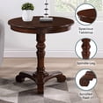 thumbnail image 4 of Convenience Concepts End Table Coffee Accent Table Round in Wood - Espresso, 4 of 6