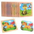thumbnail image 4 of Leadingstar 16 Pcs/set Cartoon Puzzle Wooden Animal Pattern Jigsaw Toys for Children, 4 of 7