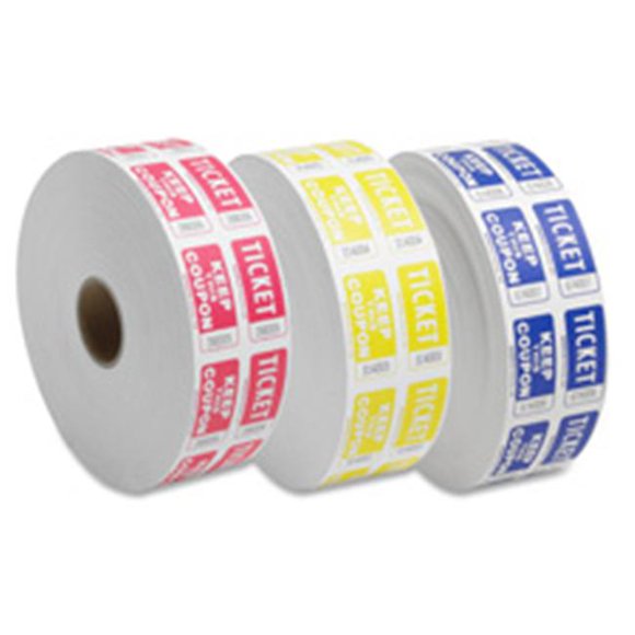 Sparco Products Ticket Roll- Double w-Coupon- 2000-RL- Blue