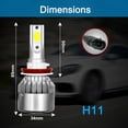 thumbnail image 3 of Kit de Conversion d'Ampoules de Phares DEL 4x 9005 H11 Faisceau Haut-Bas 6000K Super Blanc, 3 of 6