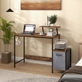 thumbnail image 2 of Gymax Computer Desk w/ Charging Station Office Desk w/ Reversible Fabric Drawer, 2 of 10