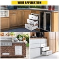 thumbnail image 4 of AKDSteel Outdoor Kitchen Drawers, Flush Mount Triple Access Bbq Drawers With Stainless Steel Handles For Patio Grill Stations, 4 of 8