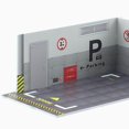 thumbnail image 3 of facefd 1:32 Parking Lot Model Car Diecast Garage for Diorama Collection Background 32008 Gray, 3 of 4