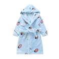 thumbnail image 1 of Toddler Baby Boys Girls Cartoon Bathrobes Flannel Night-Robe Sleepwear, 1 of 9