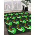 thumbnail image 3 of Ahgly Tapis d'Intérieur Lavable en Machine Carré Transitionnel Vert Lime Foncé, 7 Pieds Carré, 3 of 7