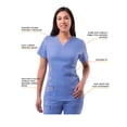 thumbnail image 3 of Adar Uniforms Women's Scrub Set - Enhanced V-Neck Top/Multi Pocket Pants, 3 of 7