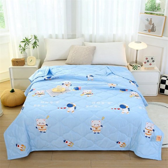 EDHITNR Clearance Washable Printed Summer Quilt Thin Comforter Conditioned Blanket Guest Room Bedding Black and Friday Deals 90% off