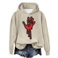 thumbnail image 1 of WEAIXIMIUNG Sweat à Demi-Zip pour Femmes Sans Capuche Automne et Hiver 2025 Tendance avec Impression de Lettres, 1 of 4