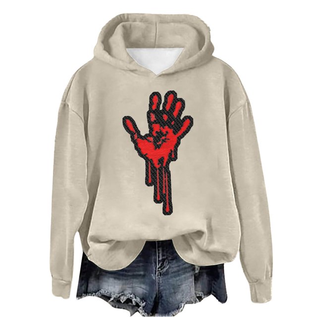 WEAIXIMIUNG Sweat à Demi-Zip pour Femmes Sans Capuche Automne et Hiver 2025 Tendance avec Impression de Lettres