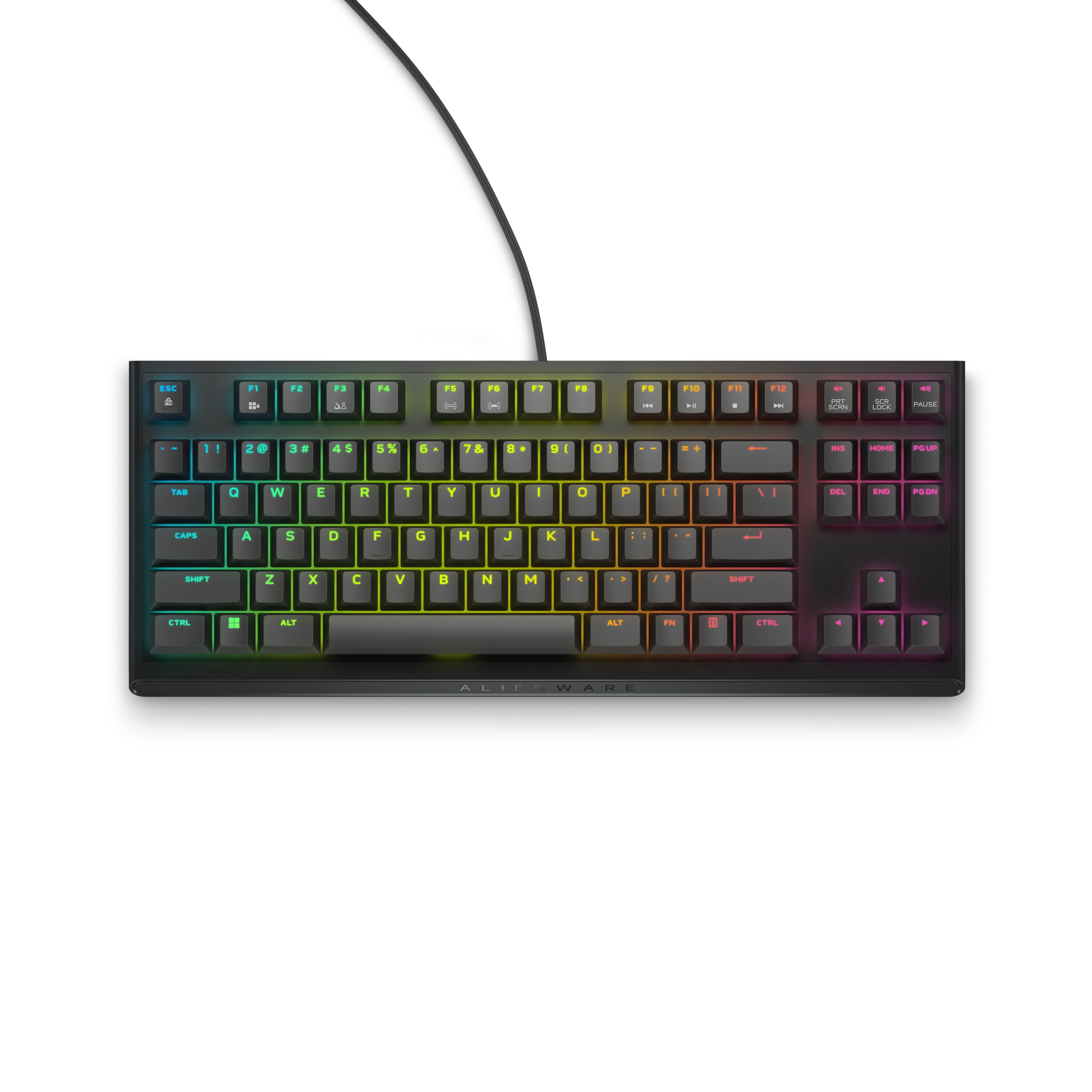 Clavier gaming sans pavé numérique Alienware - AW420K - Filaire, CHERRY MX Red, RGB AlienFX