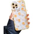 thumbnail image 1 of Compatible with iPhone 7plus/8plus Phone Case Cute Elegant Flower Transparent Phone Case for Women Soft Silicone Shockproof Camera Protection Clear Cover Bumper(Yelllow), 1 of 6