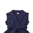 thumbnail image 4 of MesaSe Baby Girl Sleeveless Romper Button Shorts with Belt Jumpsuit, 4 of 5