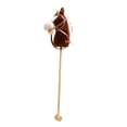 thumbnail image 2 of HILABEE Horse Riding Stick Pretend Play Wooden Pole for Children 3 Years+ Gift coffee with wheels, 2 of 9