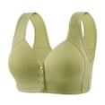 thumbnail image 1 of Yuzhih Womens Everyday Bra Front Closure Full Coverage Comfortable Front Button Bras Wireless Push up Bralettes with Support, 1 of 6