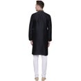 thumbnail image 3 of Kurta Pyjama pour Homme Vêtements Inde Mariage Fête (Noir, m), 3 of 5