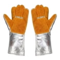 thumbnail image 2 of Liquidation des Offres du Jour! Gants Longs en Papier D\'aluminium de Protection contre les Radiations, Résistant à la Chaleur à Haute Température, pour Faire Fondre, Chauffer et Souder, Peuvent Résister à la Chaleur par Température, Gants à Cinq Doigts, 2 of 3
